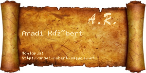 Aradi Róbert névjegykártya