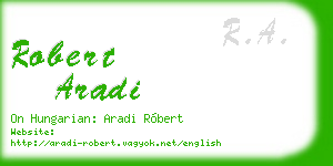 robert aradi business card